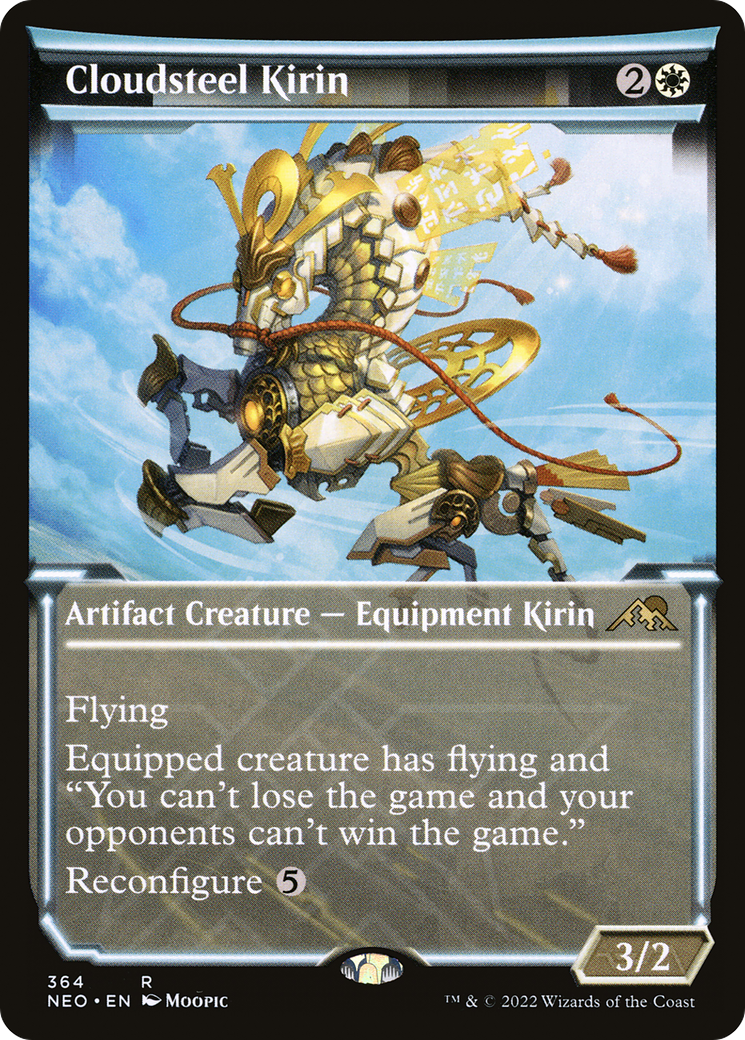Cloudsteel Kirin (Showcase) (NEO-364) - Kamigawa: Neon Dynasty: (Showcase) Foil