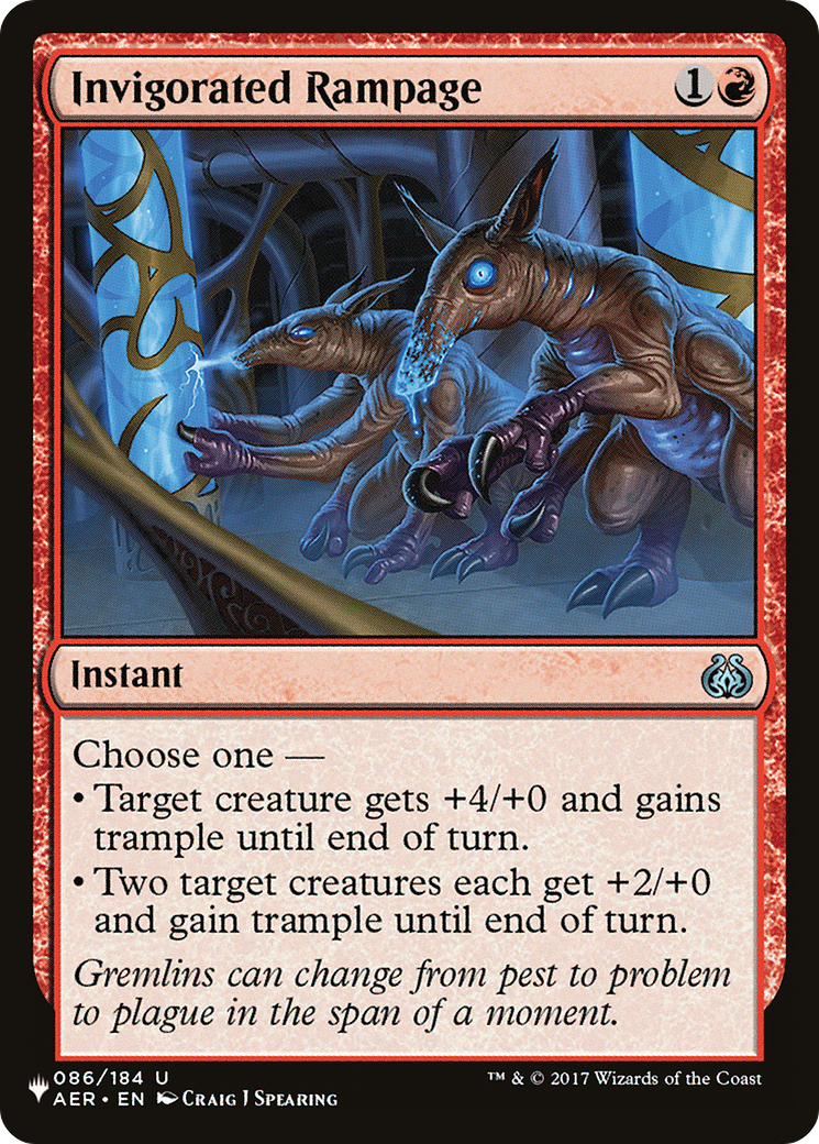 Invigorated Rampage (LIST-AER-86) - The List
