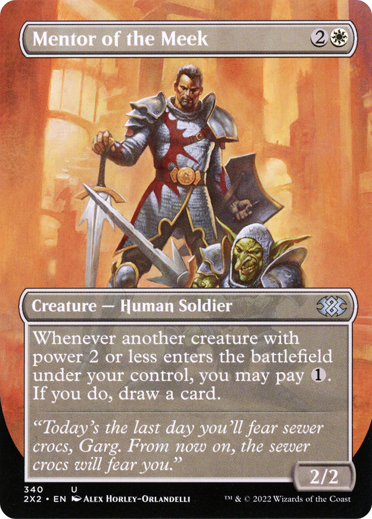 Mentor of the Meek (Borderless) (2X2-340) - Double Masters 2022 Foil