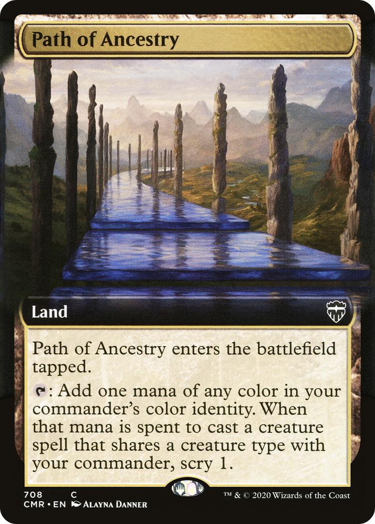 Path of Ancestry (Extended Art) (CMR-708) - Commander Legends: (Extended Art) Foil