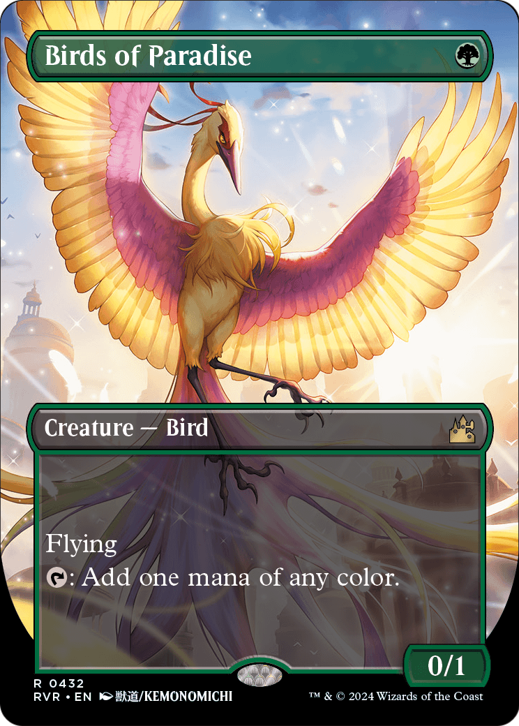 Birds of Paradise (Anime Borderless) (RVR-432) - Ravnica Remastered