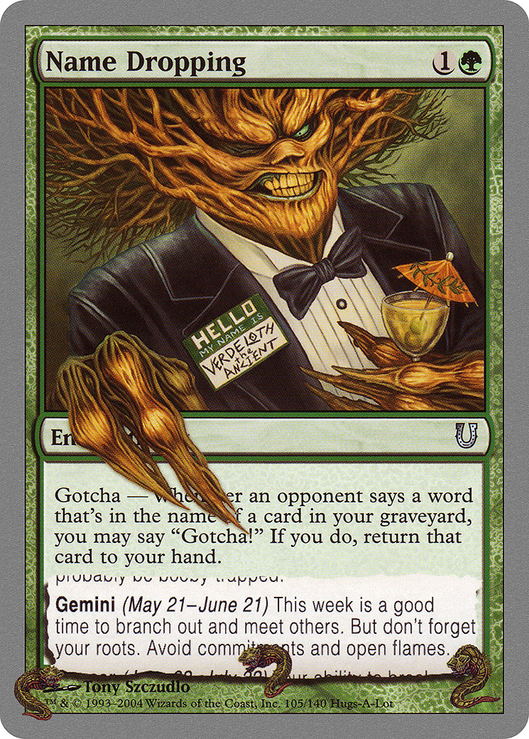 Name Dropping (UNH-105) - Unhinged Foil