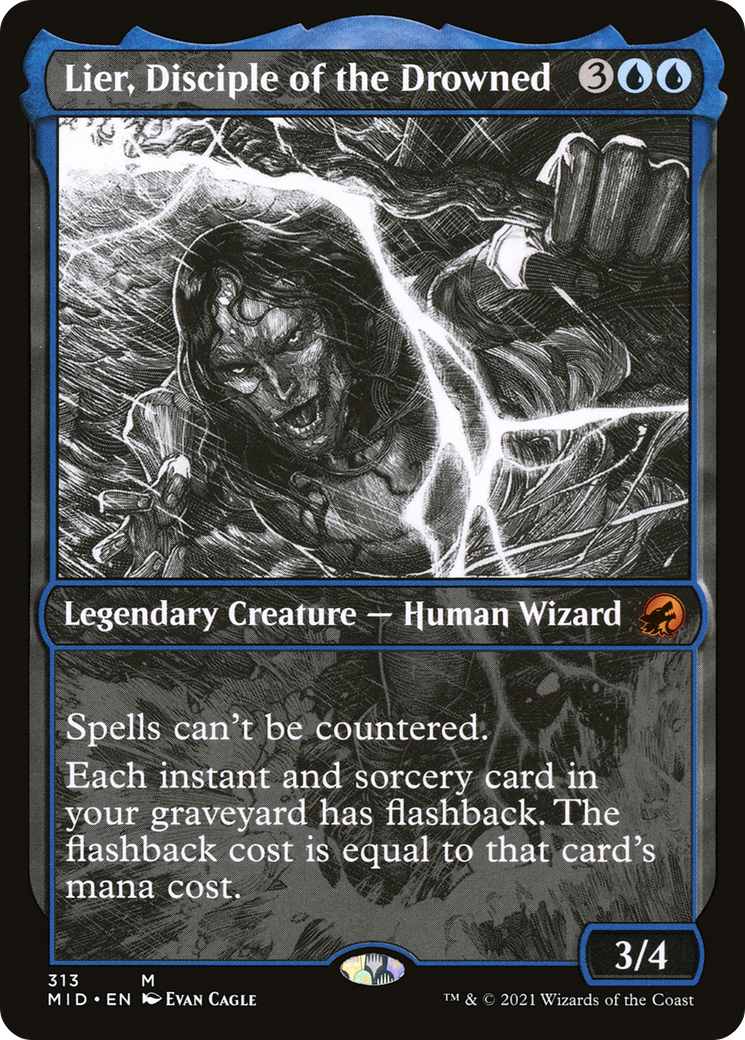 Lier, Disciple of the Drowned (Showcase) (MID-313) - Innistrad: Midnight Hunt: (Showcase) Foil