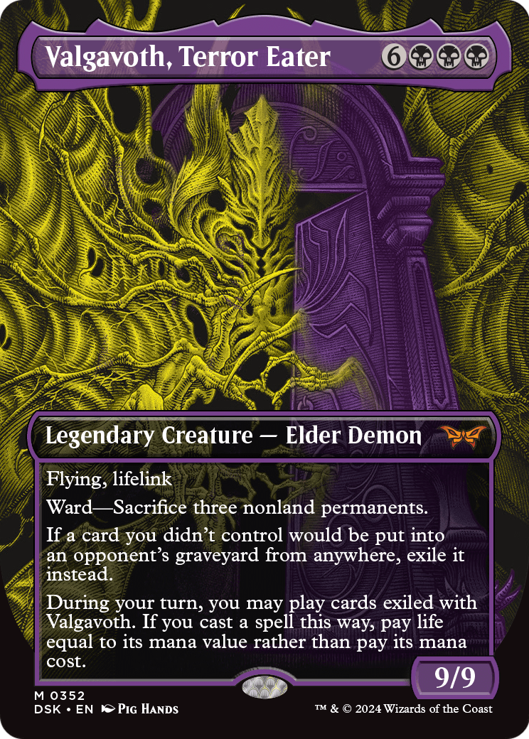 Valgavoth, Terror Eater (Showcase) (DSK-352) - Duskmourn: House of Horror (Borderless) Foil