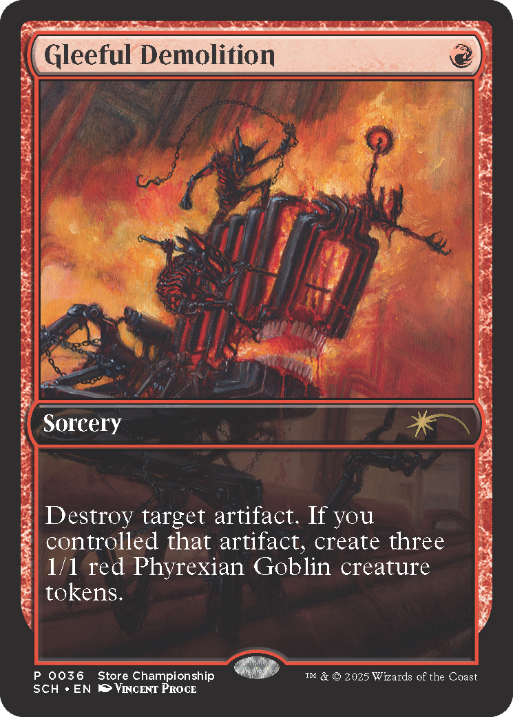 Gleeful Demolition (GAME-036) - Game Day & Store Championship Promos