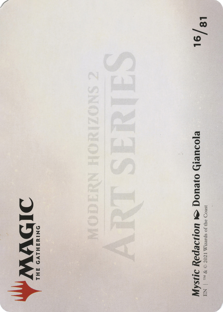 Mystic Redaction // Mystic Redaction (AMH2-016) - Modern Horizons 2 Art Series (Borderless) Foil