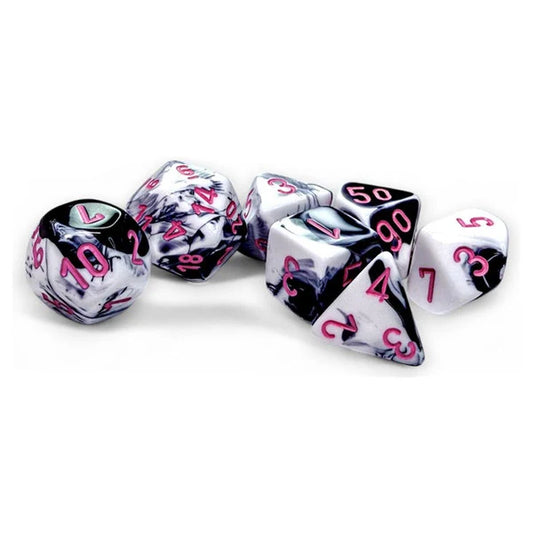 Dados Luminary - Black-White/Pink