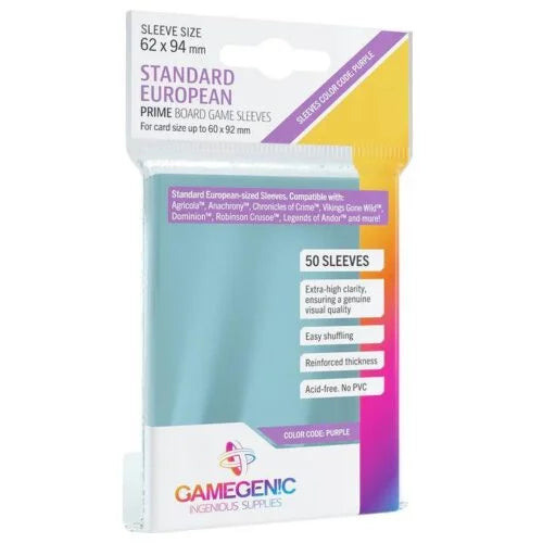 Sleeves Board Game - Standard European