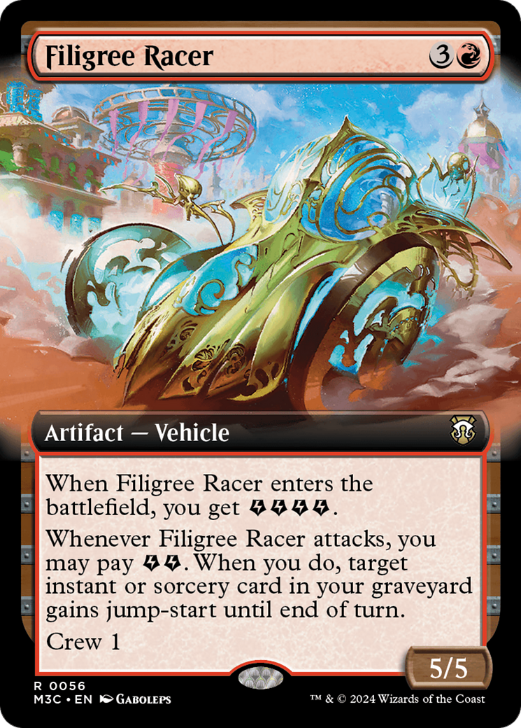 Filigree Racer (Extended Art) (M3C-056) - Modern Horizons 3 Commander: (Extended Art)