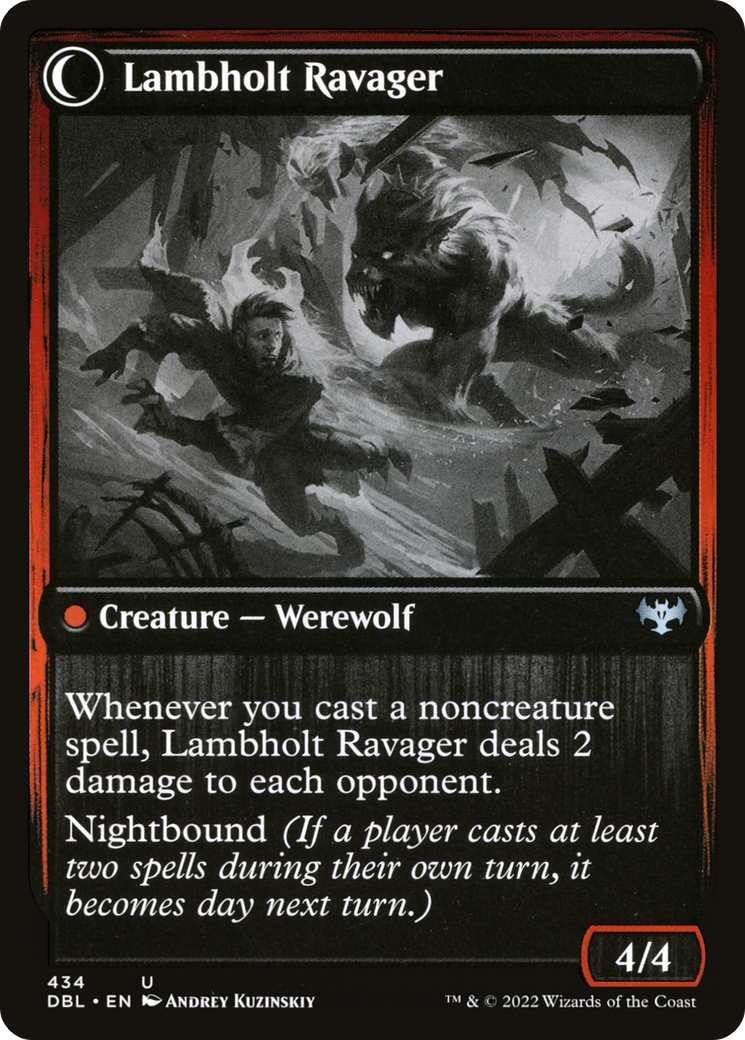 Lambholt Raconteur (DBL-434) - Innistrad: Double Feature: (Double Faced Transform) Foil