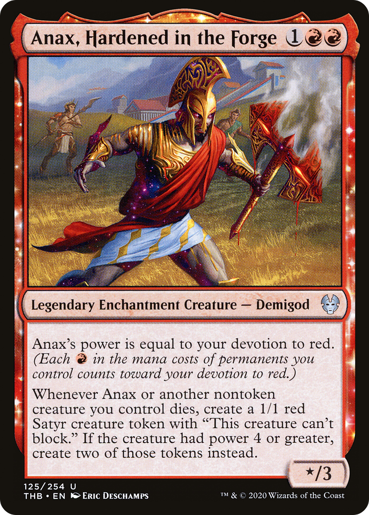 Anax, Hardened in the Forge (THB-125) - Theros Beyond Death: (enchantment) Foil