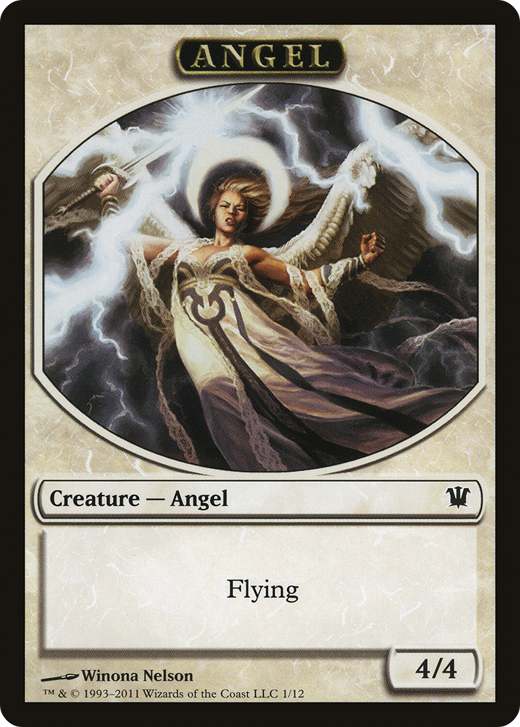Angel Token (ISD-001) - Innistrad Tokens