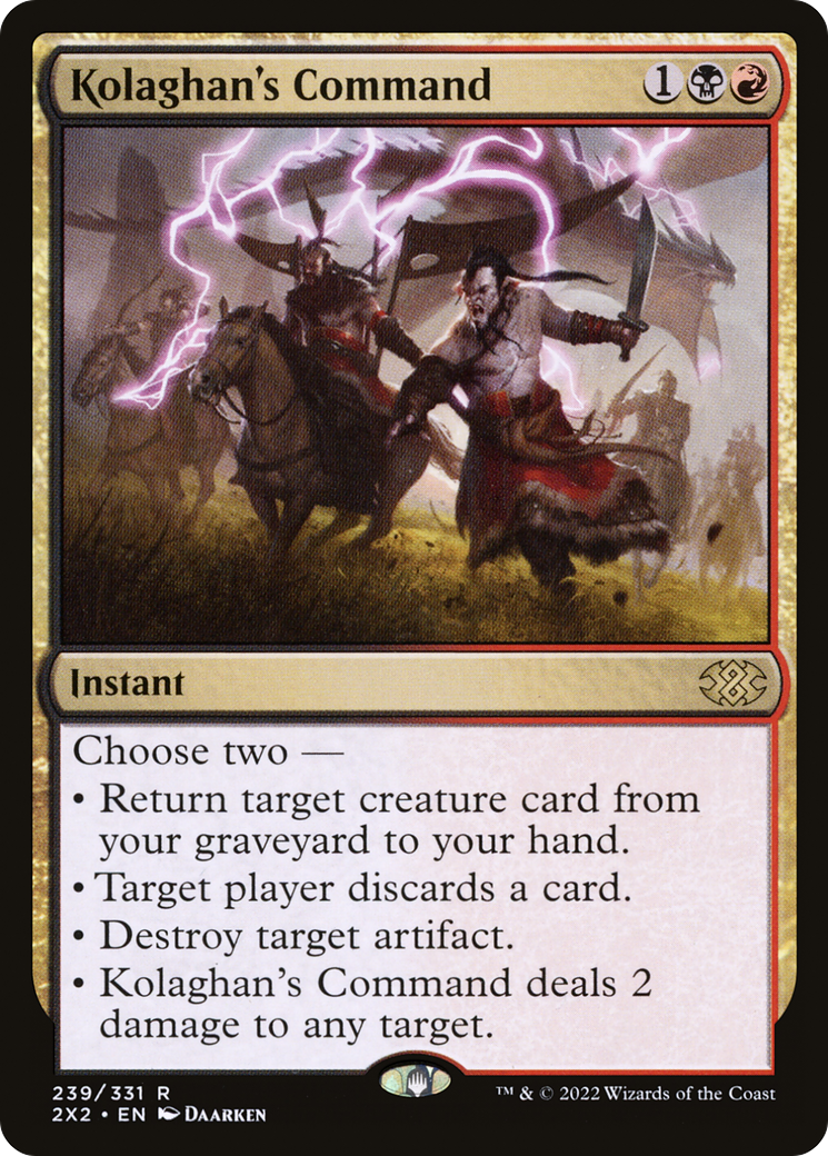 Kolaghan's Command (2X2-239) - Double Masters 2022 Foil