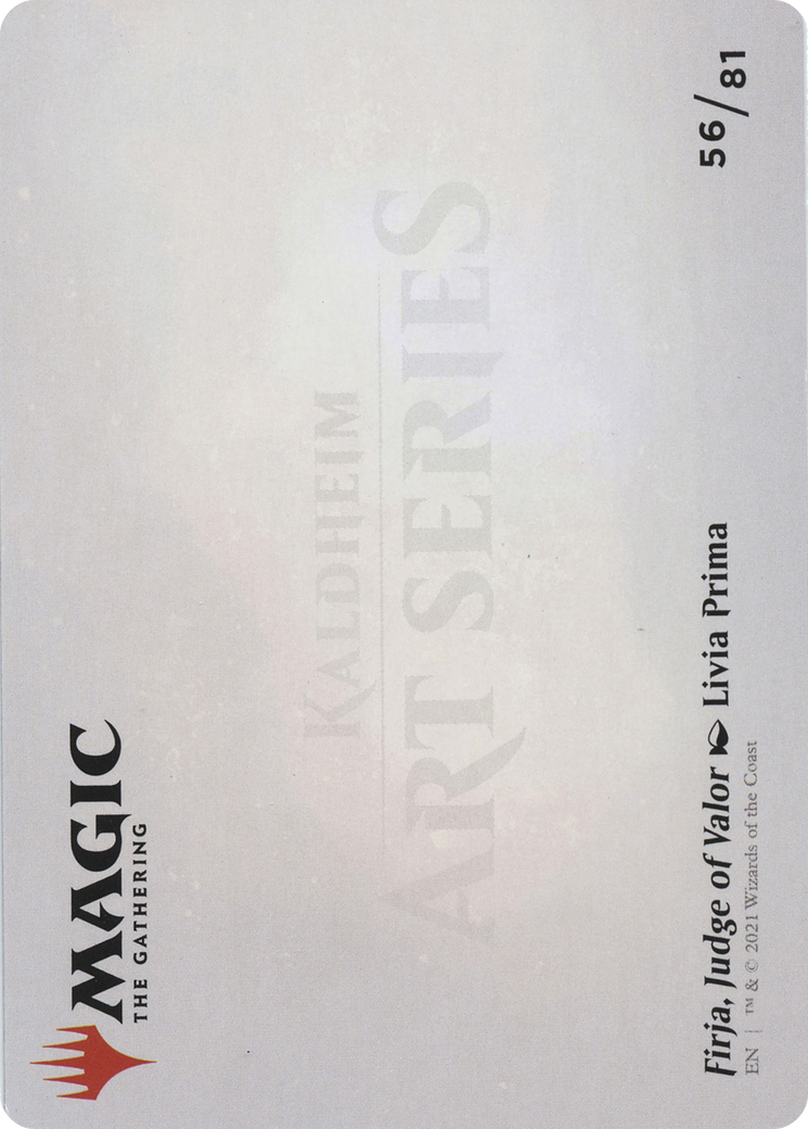 Firja, Judge of Valor // Firja, Judge of Valor (ASKHM-056) - Art Series: Kaldheim (Borderless) Foil