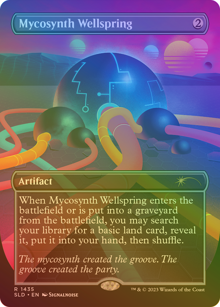 Mycosynth Wellspring (Rainbow Foil) (SLD-1435★) - Secret Lair Drop (Borderless) Foil