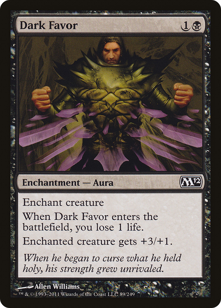 Dark Favor (M12-089) - Magic 2012 Foil