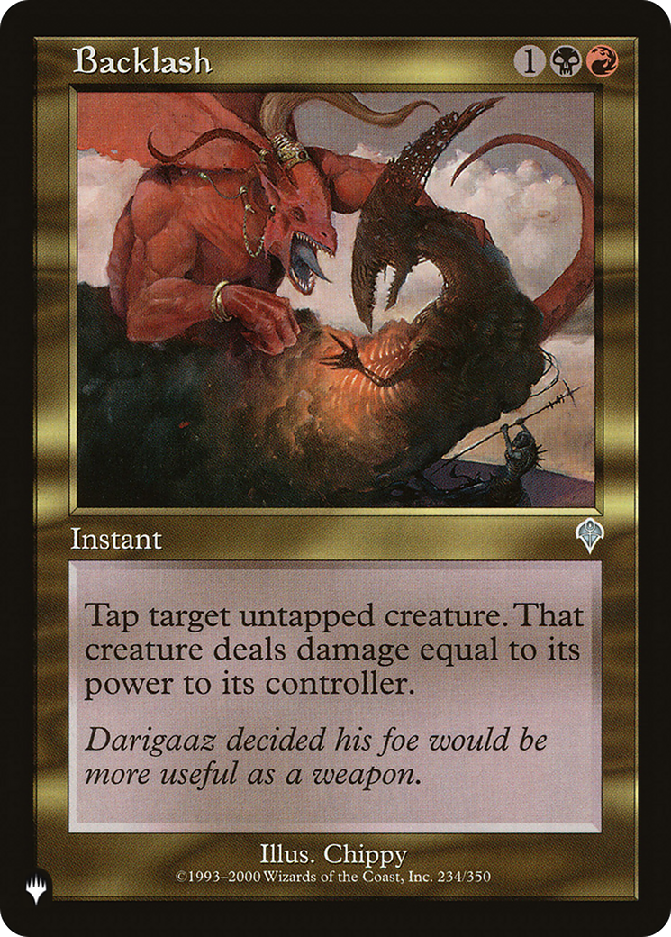 Backlash (LIST-INV-234) - The List