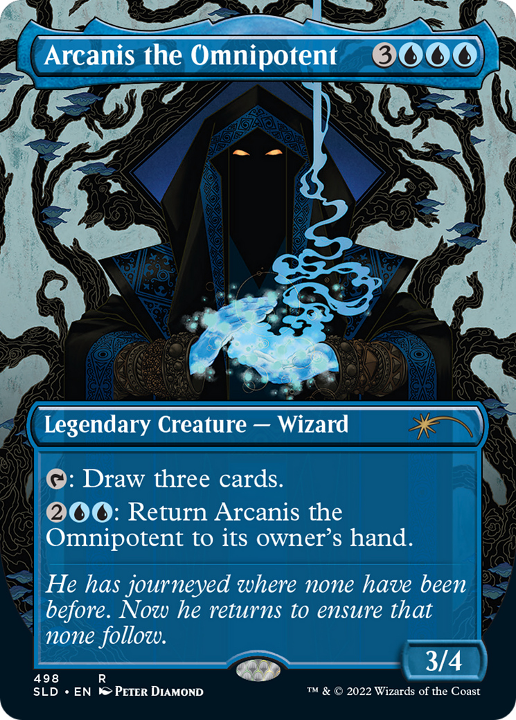 Arcanis the Omnipotent (SLD-498) - Secret Lair Drop (Borderless) Foil