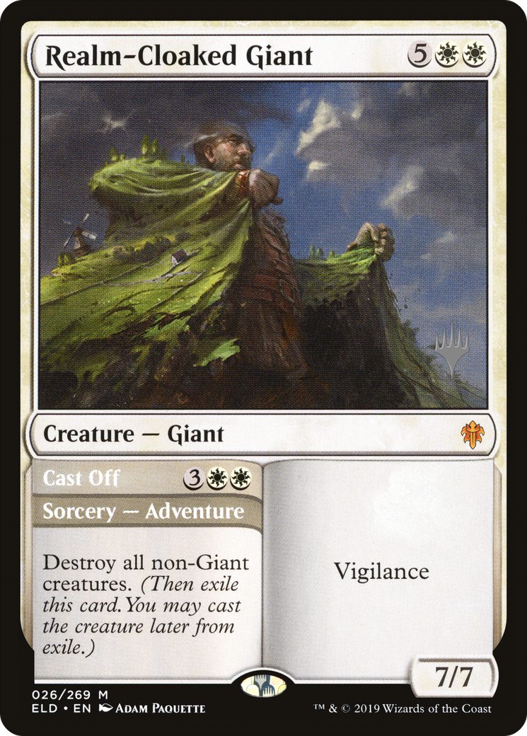 Realm-Cloaked Giant (PPELD-026) - Throne of Eldraine Promos Foil