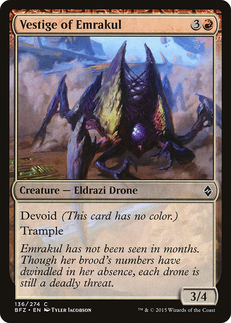 Vestige of Emrakul (BFZ-136) - Battle for Zendikar: (devoid)