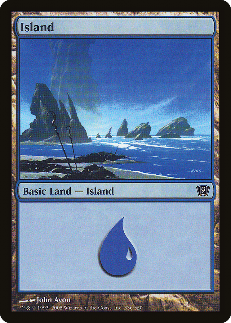 Island (336) (9ED-336) - 9th Edition Foil