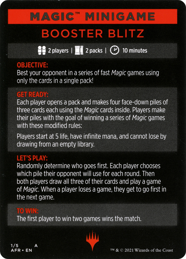 Booster Blitz (MAFR-001) - Adventures in the Forgotten Realms Minigames