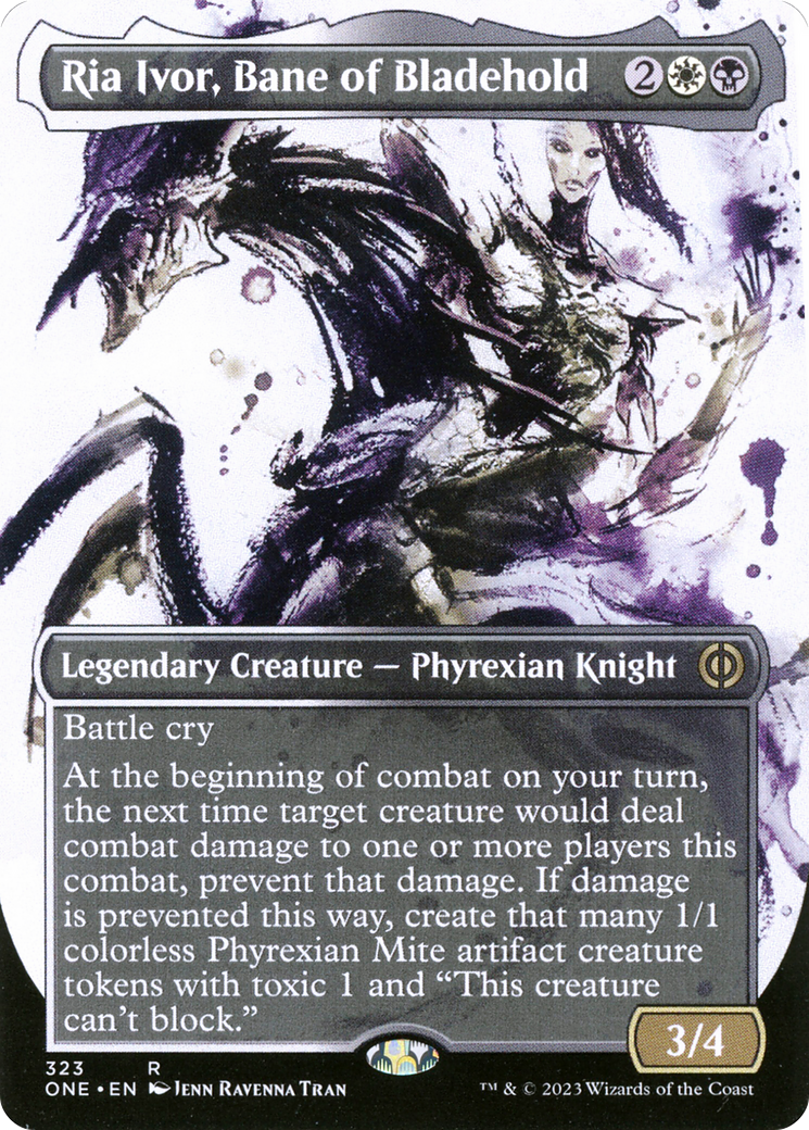 Ria Ivor, Bane of Bladehold (Showcase) (ONE-323) - Phyrexia: All Will Be One: (Showcase) (Borderless) Foil