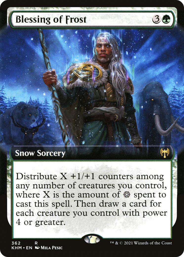 Blessing of Frost (Extended Art) (KHM-362) - Kaldheim: (Extended Art, snow)
