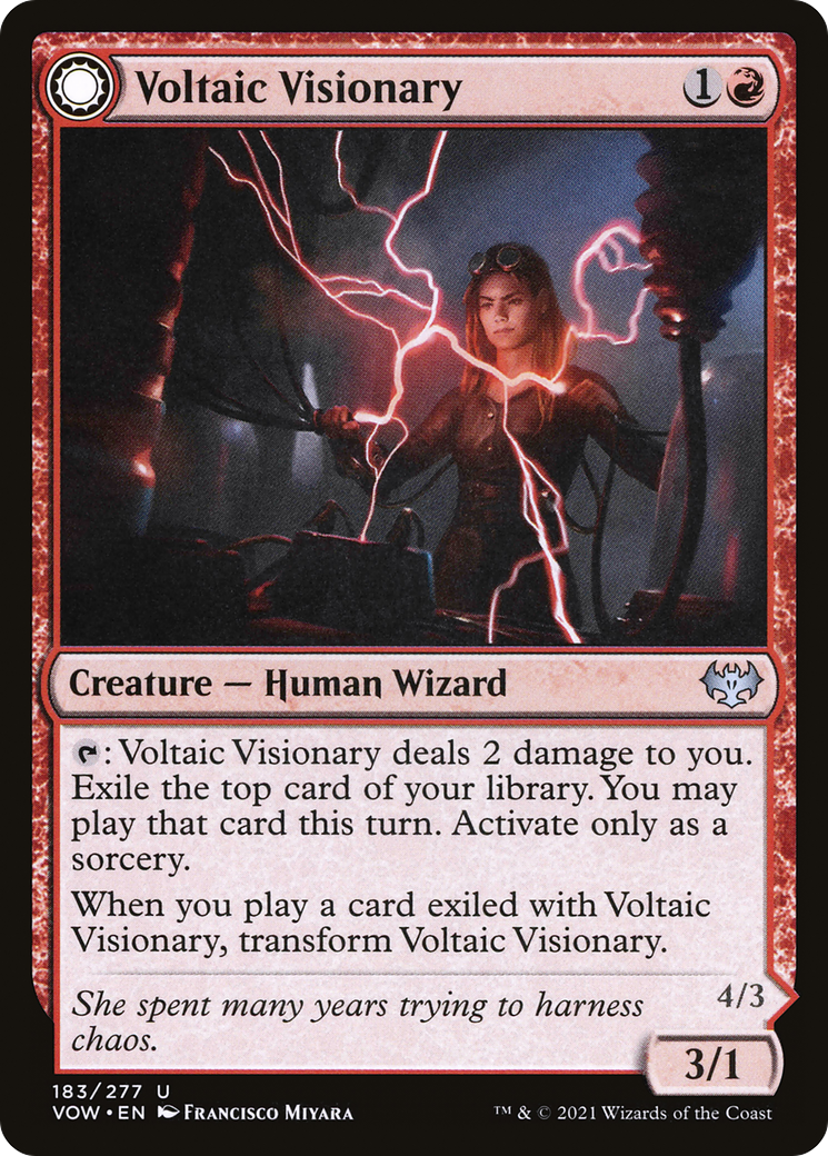 Voltaic Visionary (VOW-183) - Innistrad: Crimson Vow: (Double Faced Transform) Foil