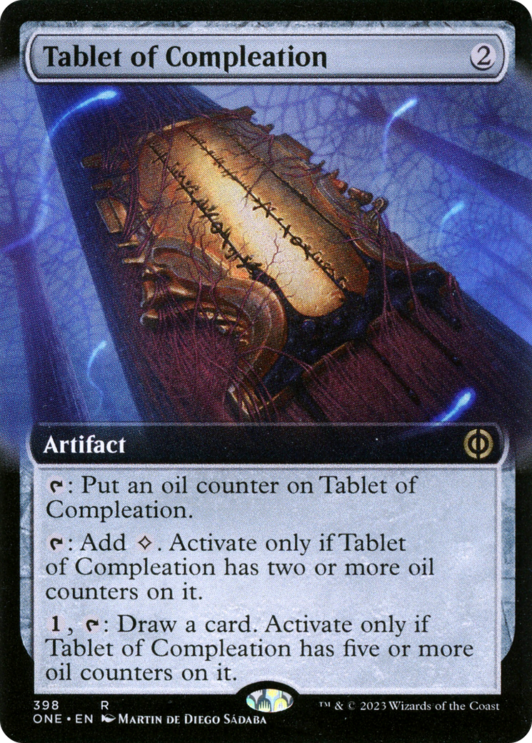 Tablet of Compleation (Extended Art) (ONE-398) - Phyrexia: All Will Be One: (Extended Art) Foil