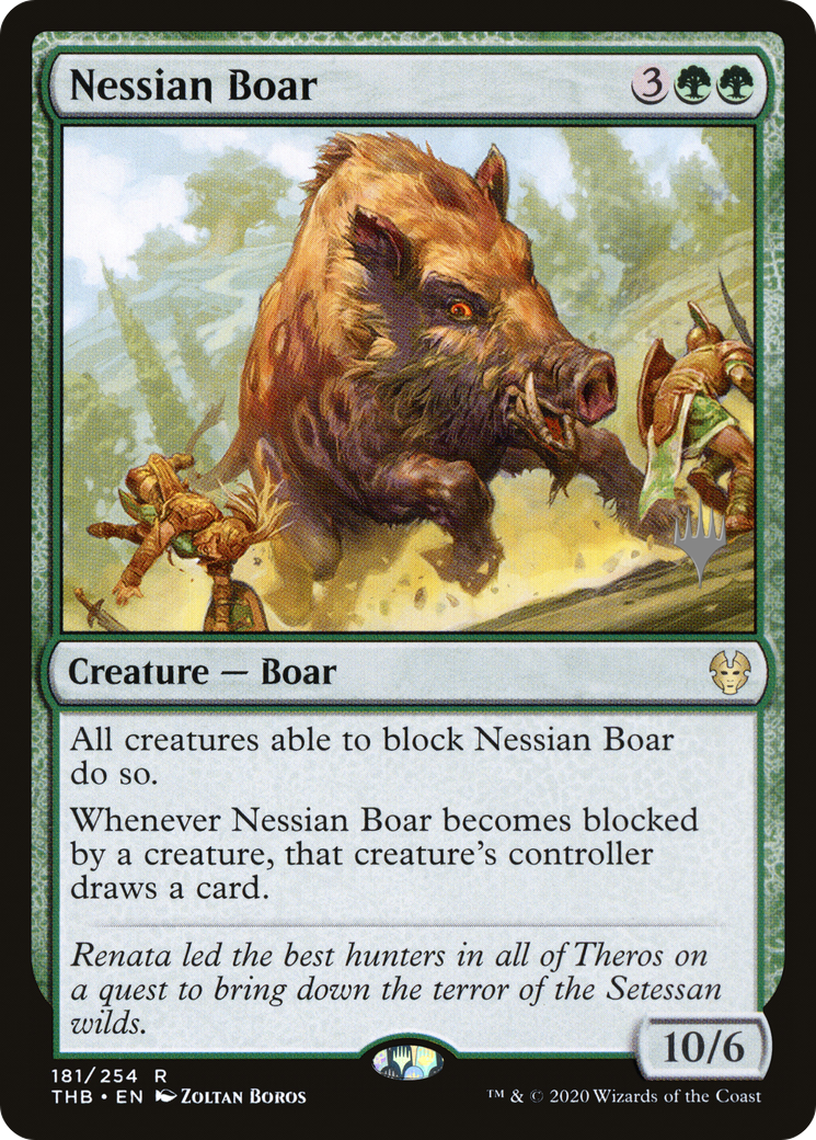 Nessian Boar (PPTHB-181) - Theros Beyond Death Promos Foil