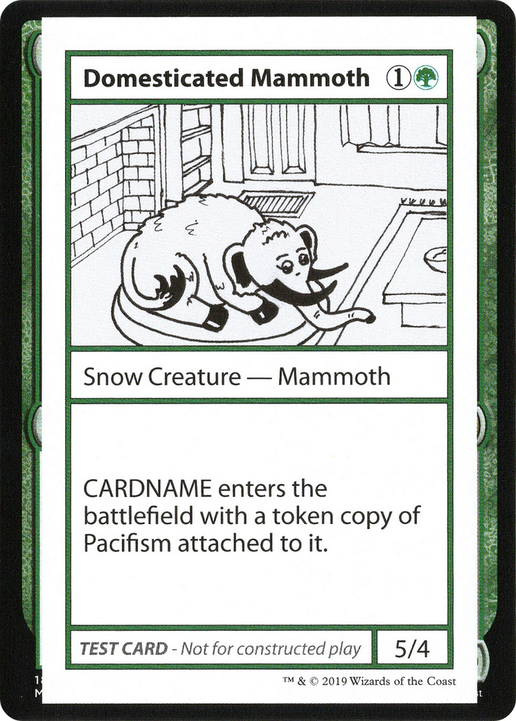 Domesticated Mammoth (No PW Symbol) (CMB1-) - Mystery Booster Playtest Cards 2021