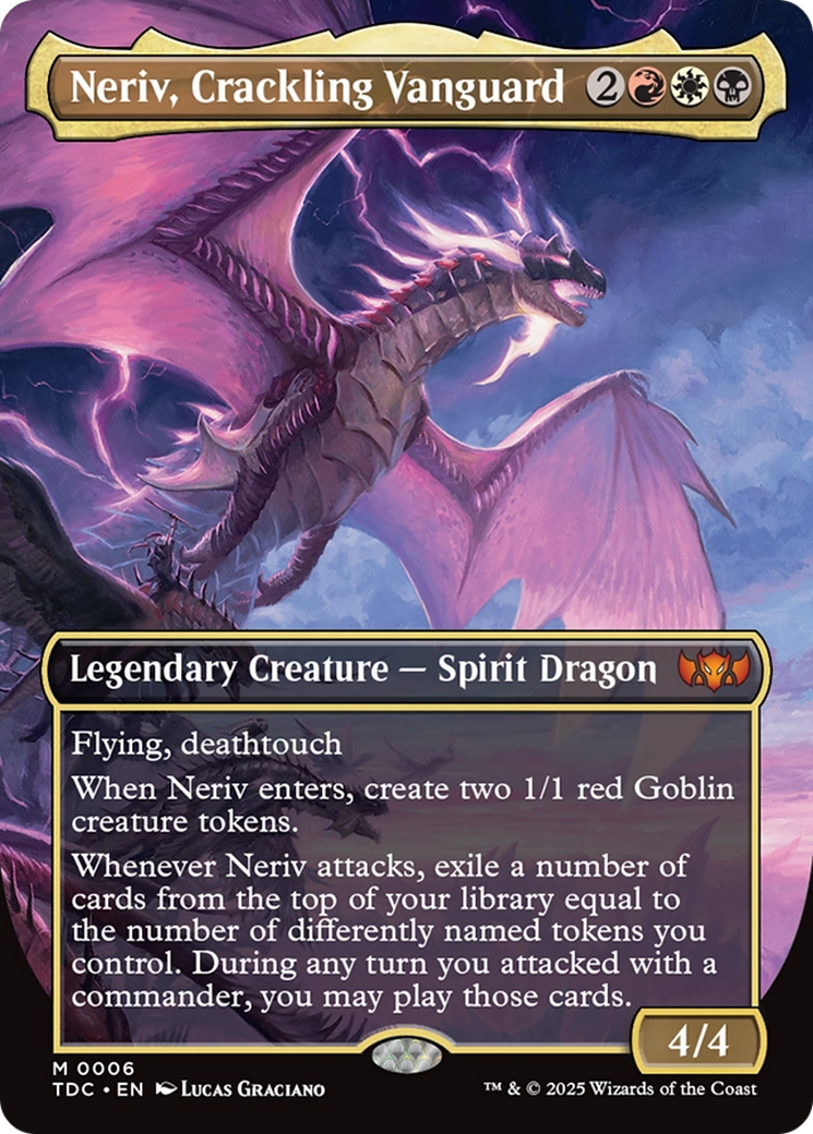 Neriv, Crackling Vanguard (Borderless) (TDC-006) - Commander: Tarkir: Dragonstorm