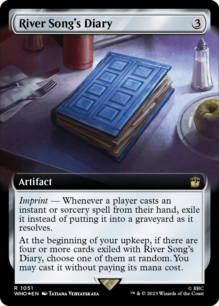 River Song's Diary (Extended Art) (Surge Foil) (WHO-1051) - Doctor Who: (Extended Art) Foil