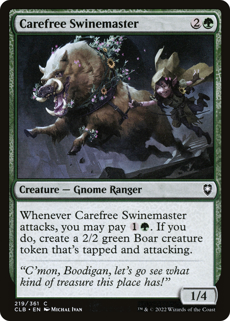 Carefree Swinemaster (CLB-219) - Commander Legends: Battle for Baldur's Gate
