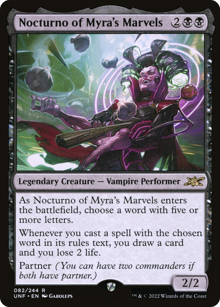 Nocturno of Myra's Marvels (UNF-082) - Unfinity Foil