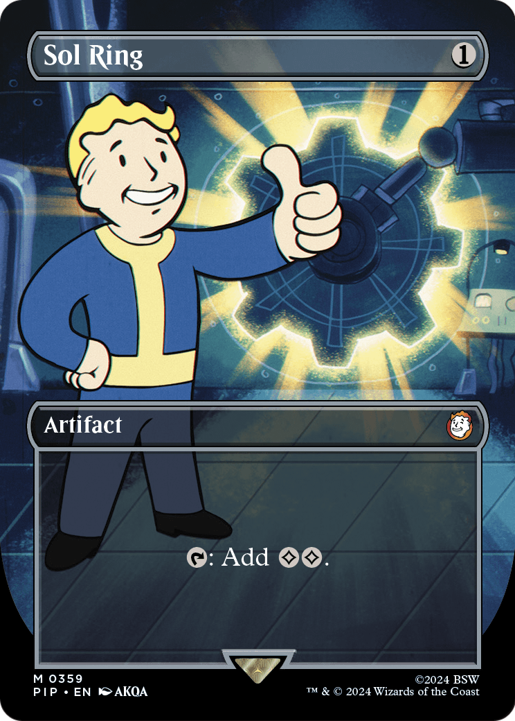 Sol Ring (Borderless) (PIP-359) - Fallout Foil