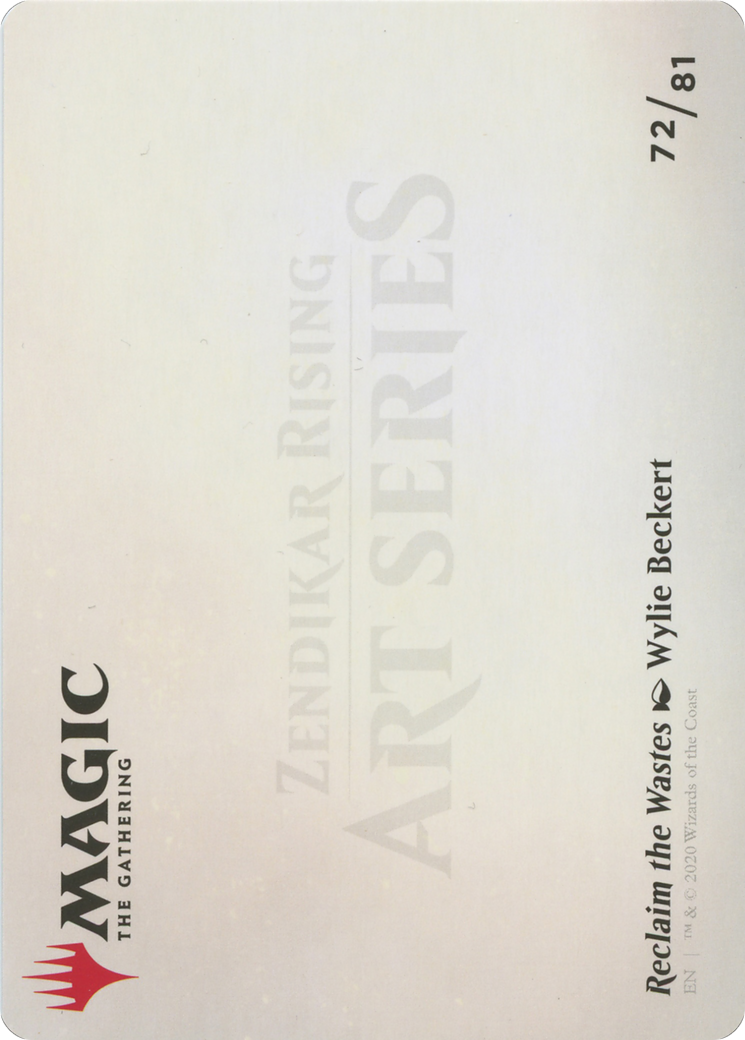 Reclaim the Wastes // Reclaim the Wastes (AZNR-072) - Zendikar Rising Art Series (Borderless)
