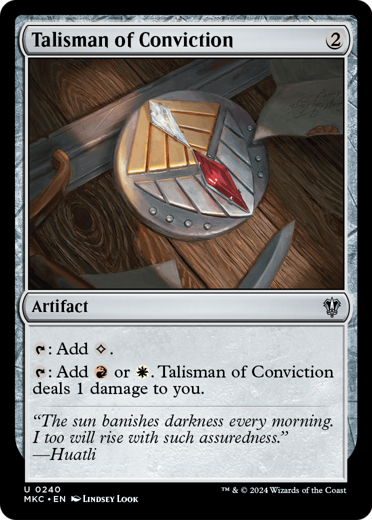 Talisman of Conviction (MKC-240) - Murders at Karlov Manor Commander