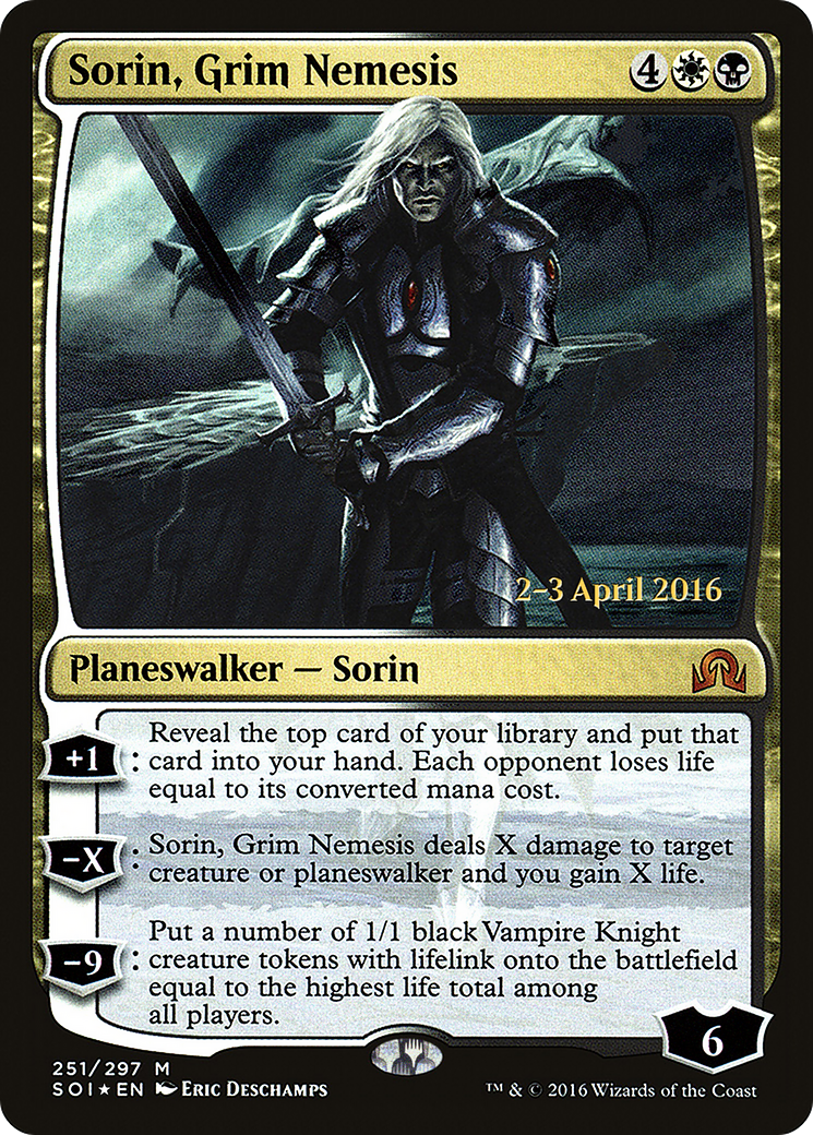 Sorin, Grim Nemesis (PRE-251S) - Shadows over Innistrad Promos Foil