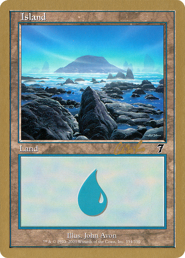 Island (334) - 2002 Carlos Romao (7ED) (WCD-CR334) - World Championship Decks 2002