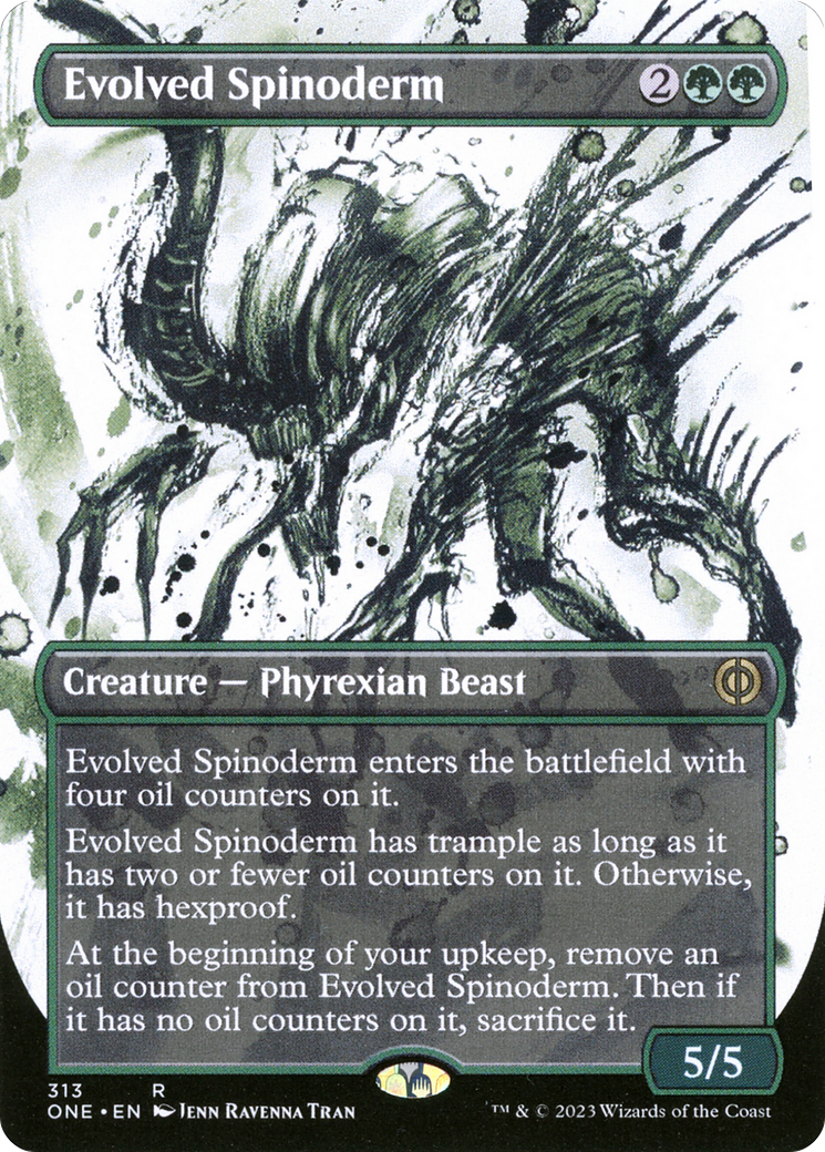 Evolved Spinoderm (Showcase) (ONE-313) - Phyrexia: All Will Be One: (Showcase) (Borderless)