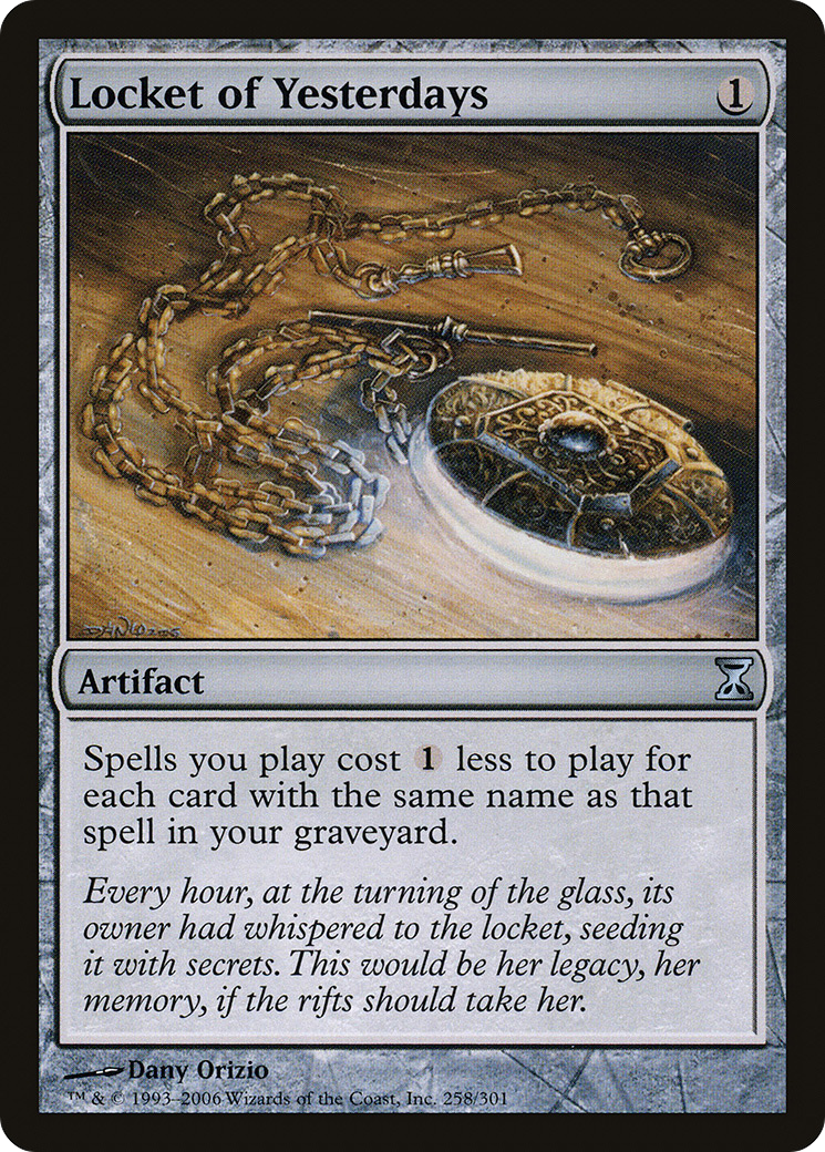 Locket of Yesterdays (TSP-258) - Time Spiral Foil