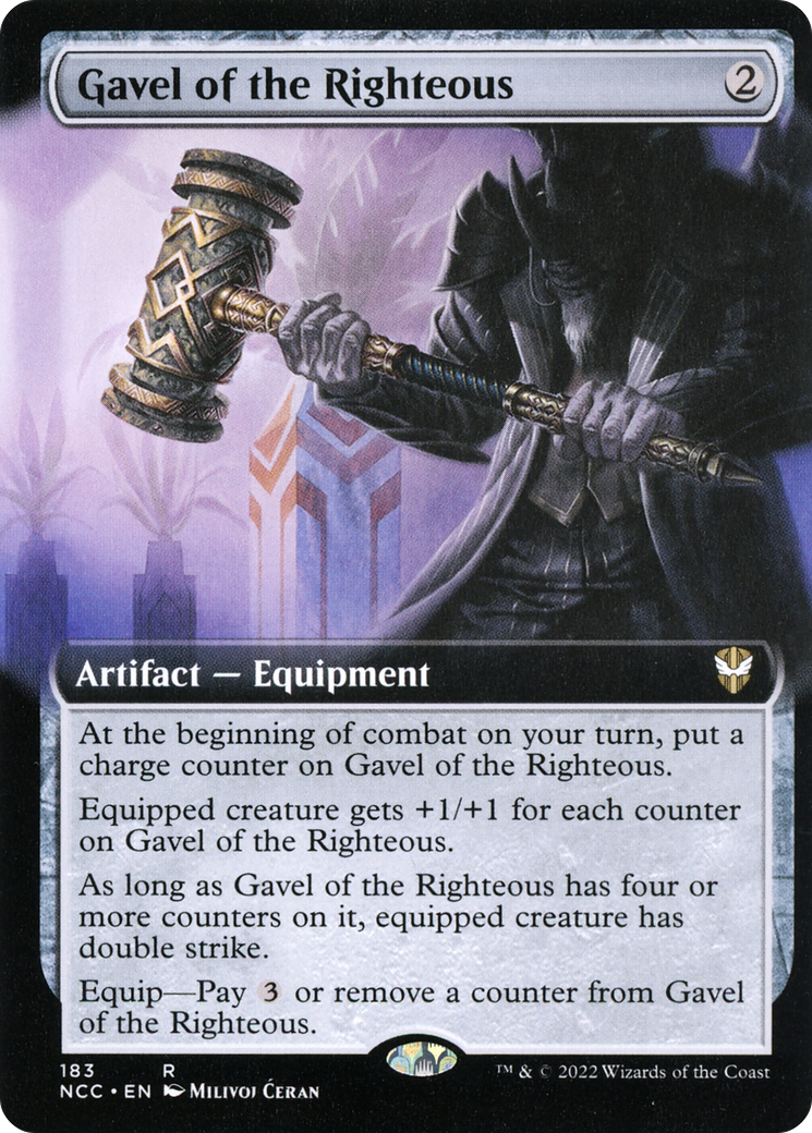 Gavel of the Righteous (Extended Art) (NCC-183) - New Capenna Commander: (Extended Art)