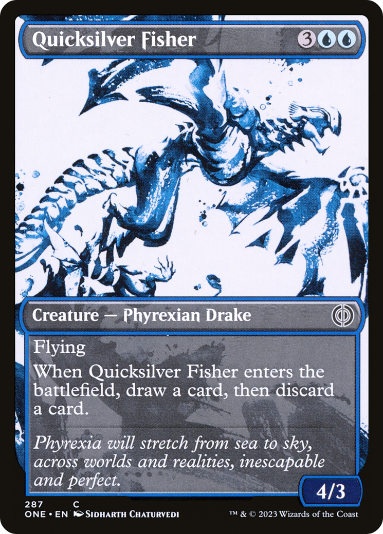 Quicksilver Fisher (Showcase) (ONE-287) - Phyrexia: All Will Be One: (Showcase) Foil