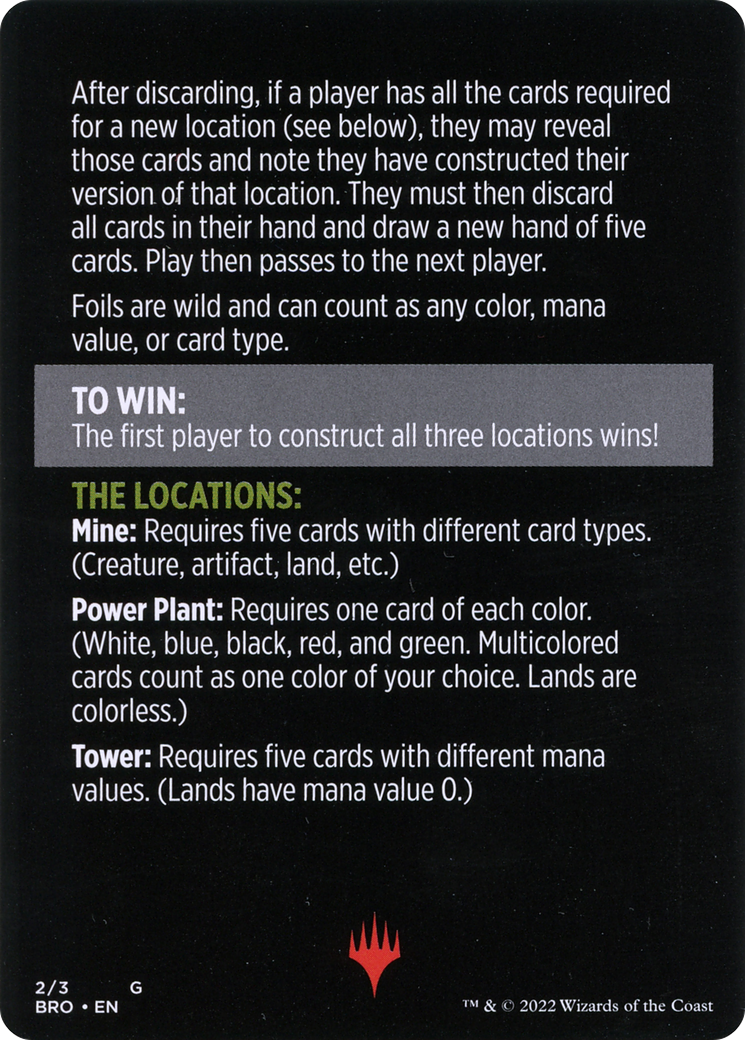 Urza's Blueprints (minigame) // Urza's Blueprints (cont'd) (MBRO-002) - The Brothers' War Minigames Foil