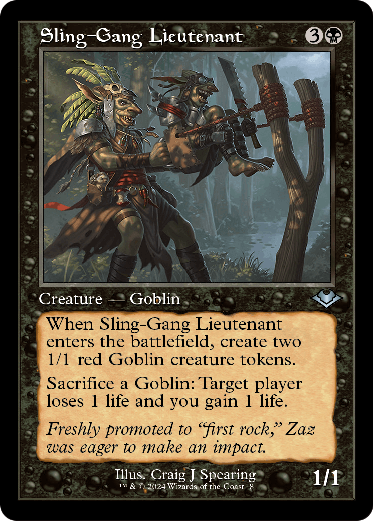 Sling-Gang Lieutenant (Retro Frame) (MH1-008) - Modern Horizons 1 Timeshifts Foil