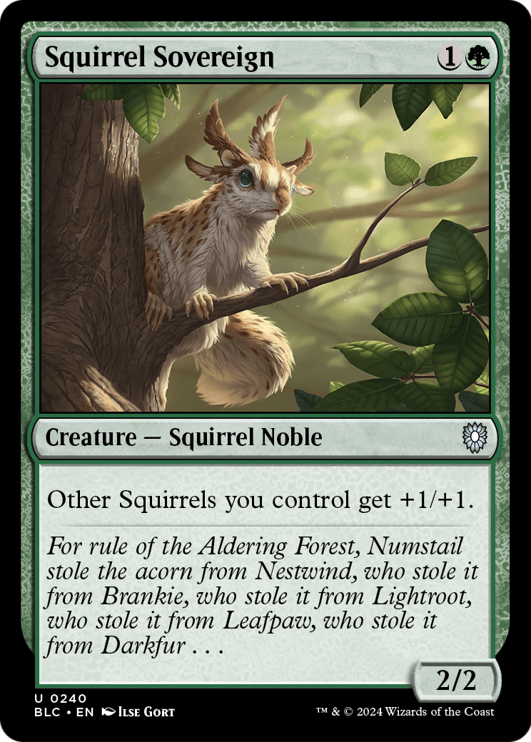 Squirrel Sovereign (BLC-240) - Bloomburrow Commander