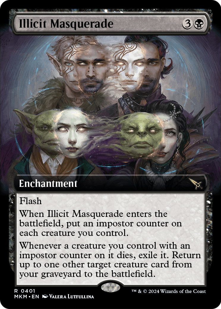Illicit Masquerade (Extended Art) (MKM-401) - Murders at Karlov Manor: (Extended Art) Foil