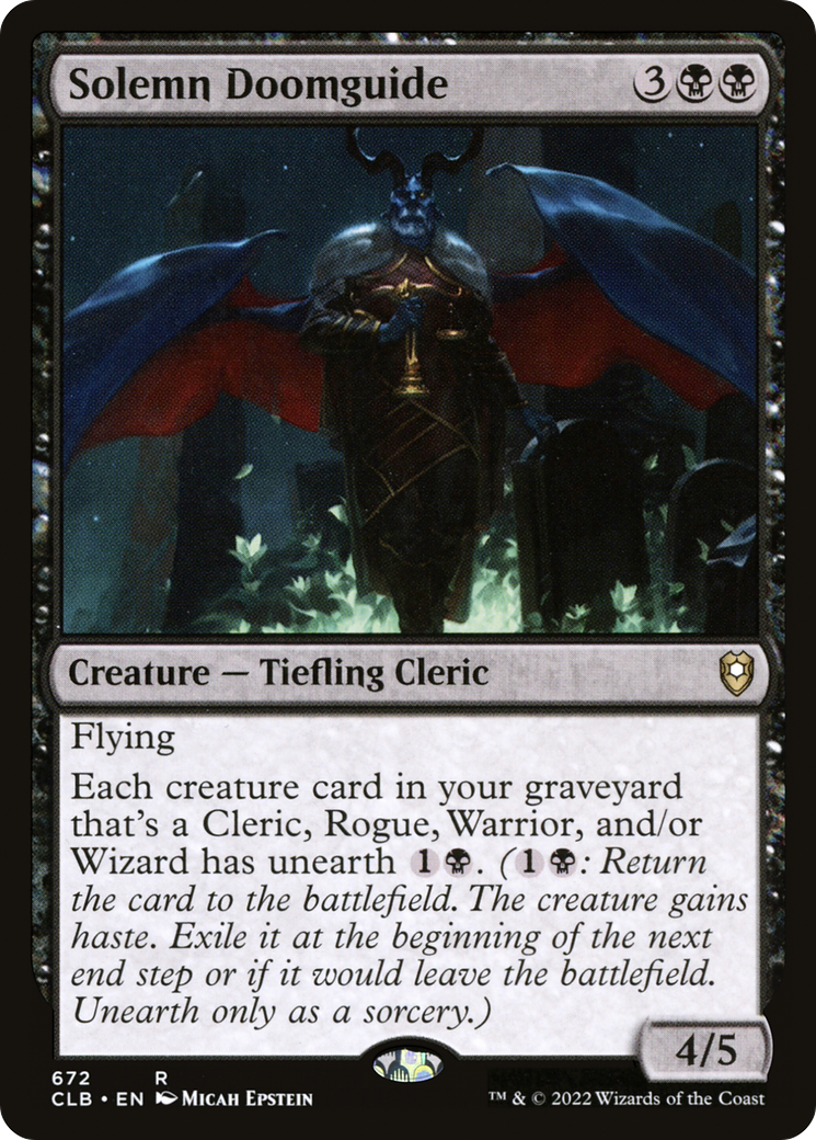 Solemn Doomguide (CLB-672) - Commander Legends: Battle for Baldur's Gate
